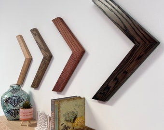 Chevron Arrows - Set Of 4 - Solid Oak - Custom Stains - Decorative Wall Décor - Living Room - Foyer - Nursery - Dining - Rustic Farmhouse