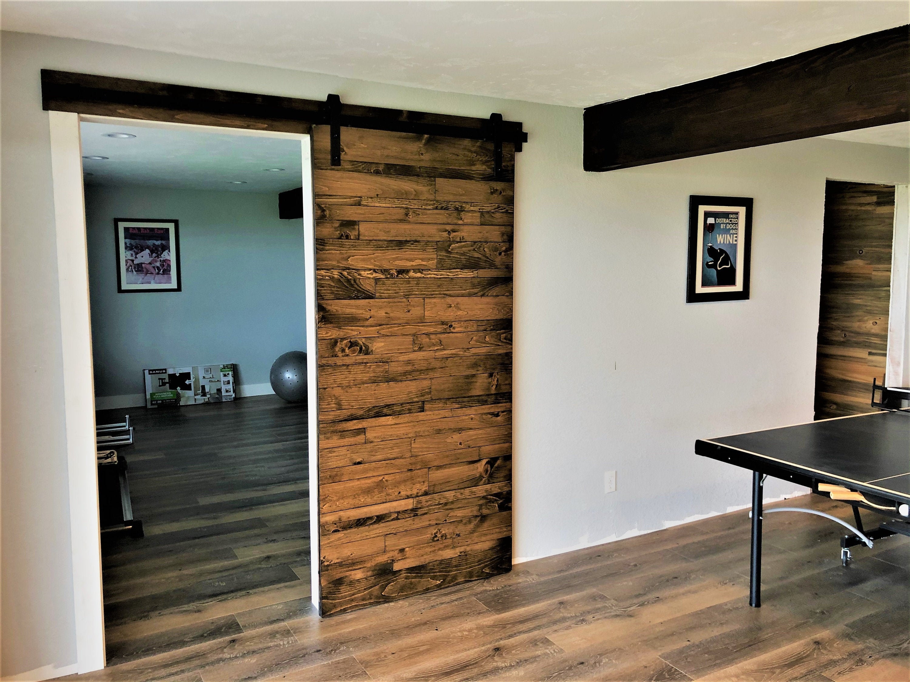 Custom Slat Barn Door With Hardware - Rustic Sliding Interior