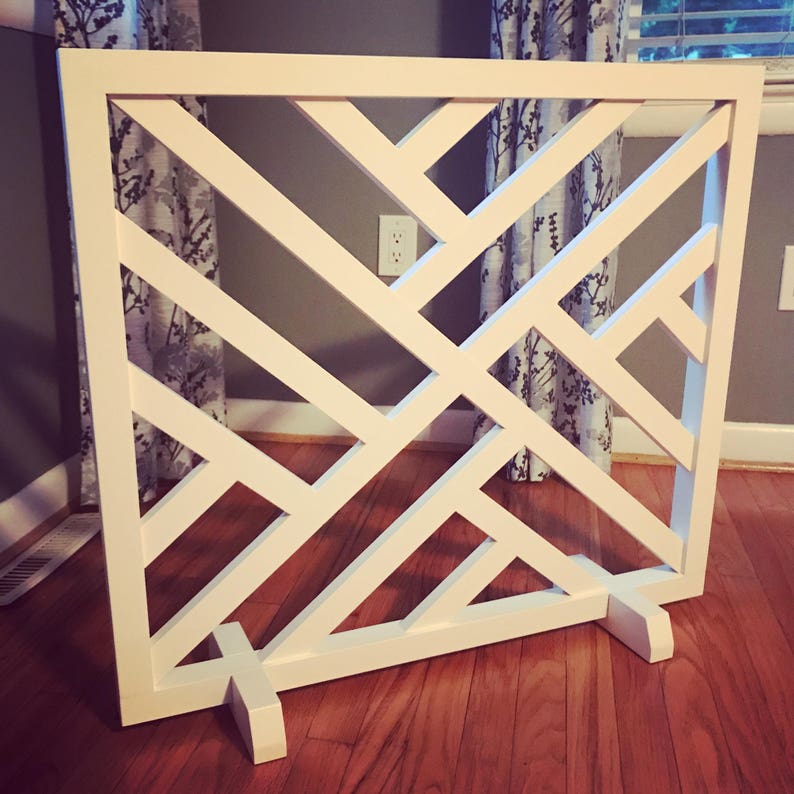 Geometric Stand Alone Baby Gate Room Divider Pet Security Etsy