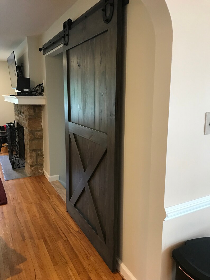 Barn Doors Any Size Hardware And Header Included Sliding Etsy
