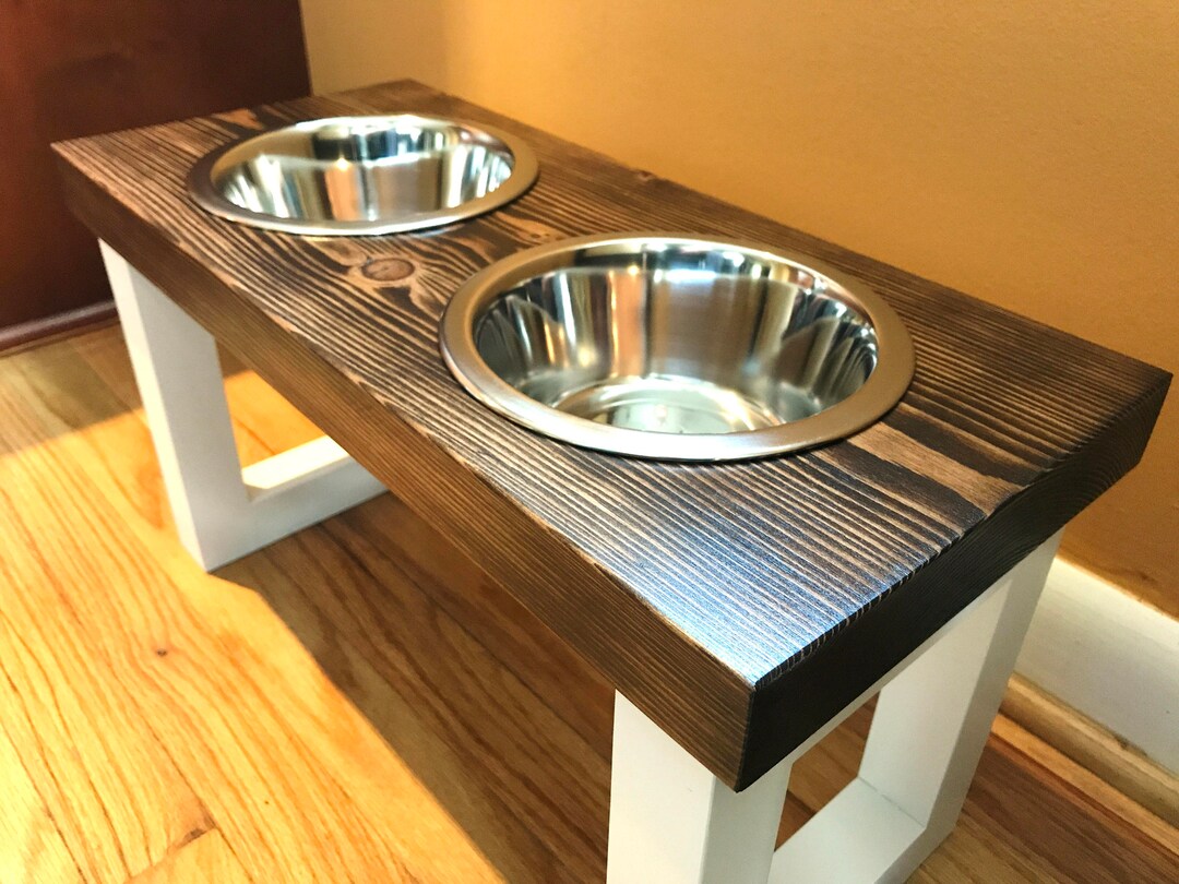 Wooden Pet Food Stand Dog Food Bowl Cat Food Bowl Cat Food Stand Feeding Station Cat Food Stand