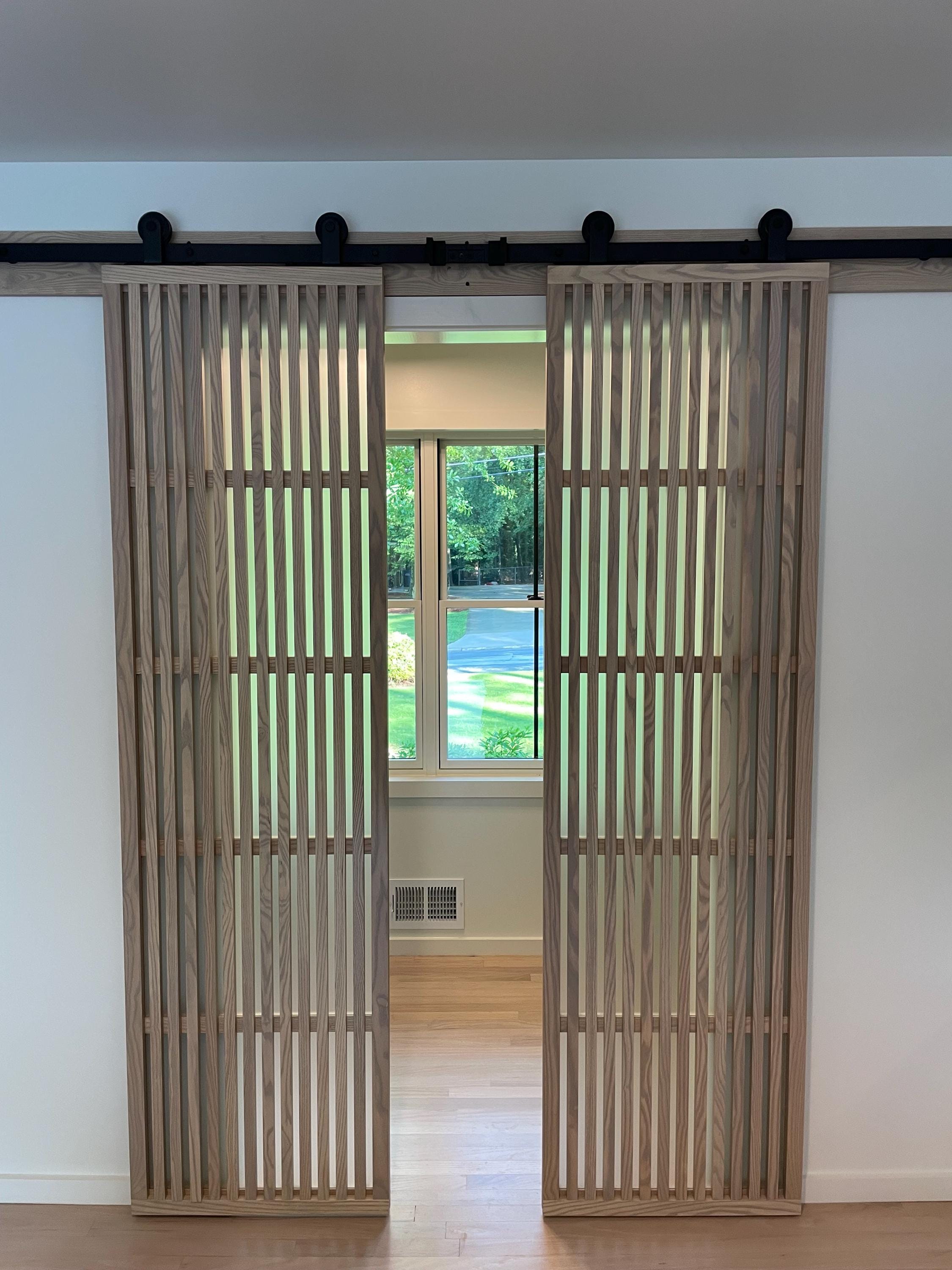 Custom Slat Barn Doors – Interior Sliding Door With Hardware - Etsy