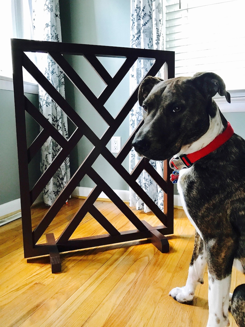 Geometric Stand Alone Baby Gate Room Divider Pet Security Etsy