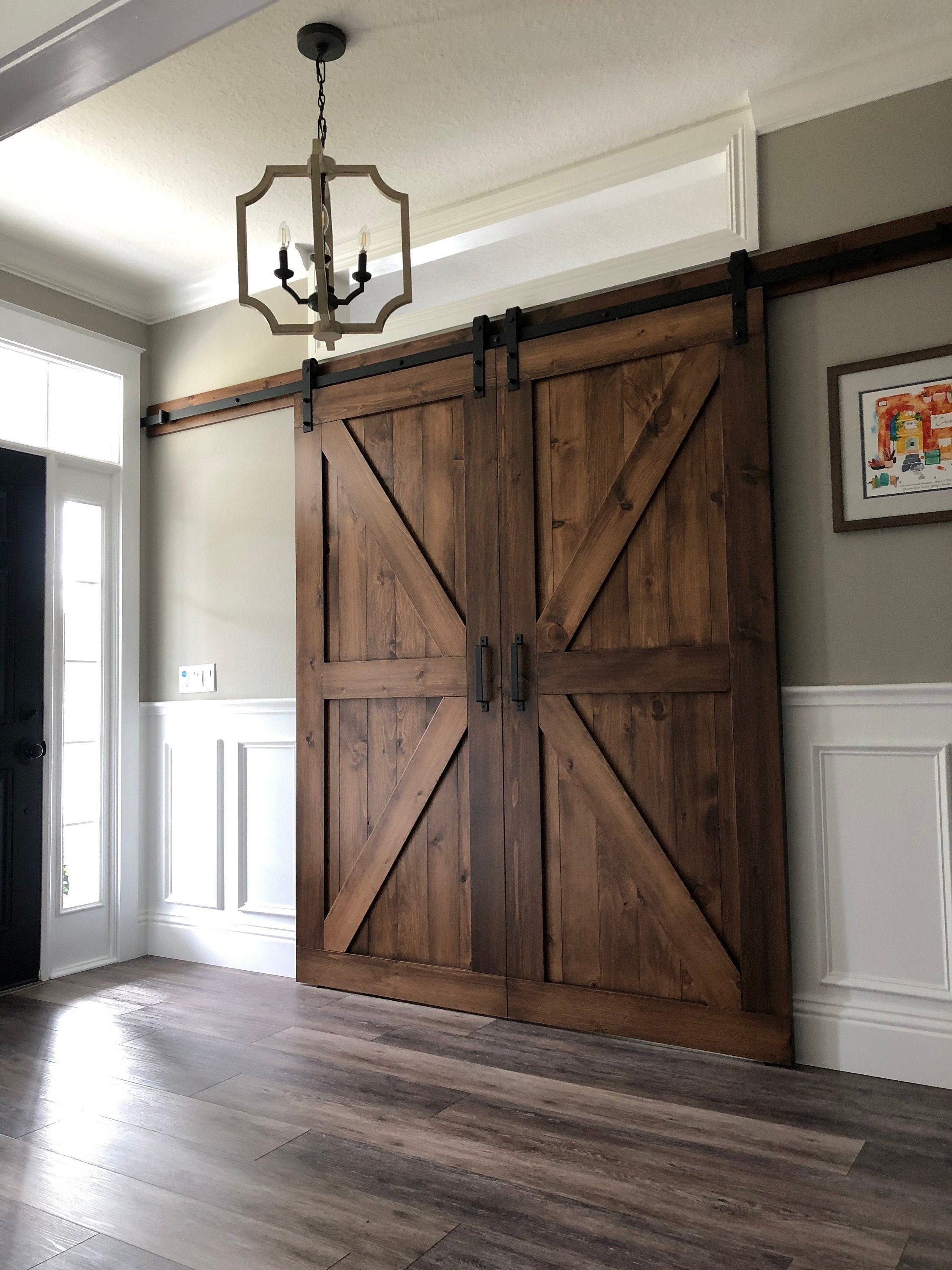 Double Barn Doors - Rustic + Modern Handcrafted Furniture