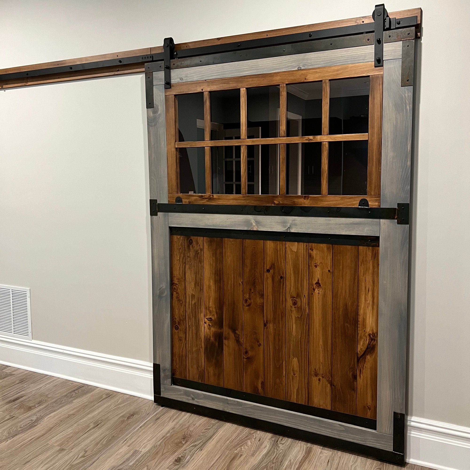 Custom Sliding Barn Door - Handmade Interior Wood Door, Hardware Included