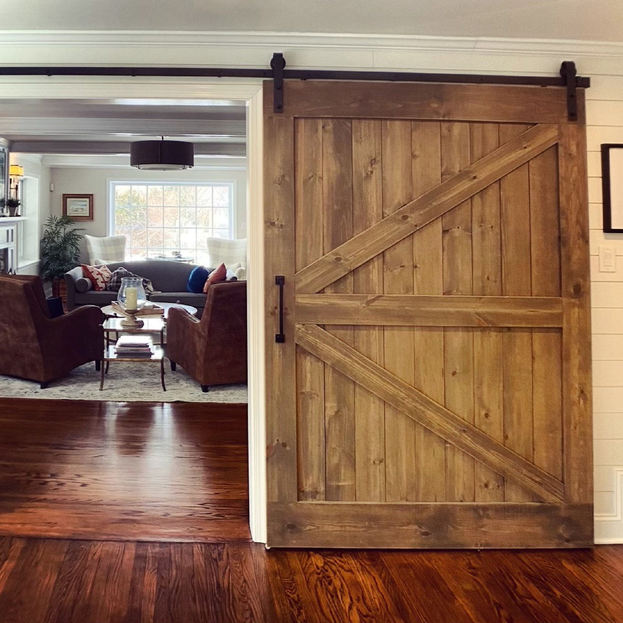 Custom Handmade Sliding Barn Door - With Hardware, Rustic Farmhouse Style