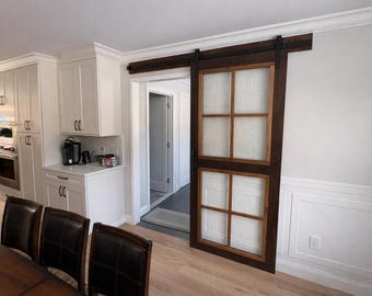 Custom Craftsman Grid Sliding Door – Hardware Included