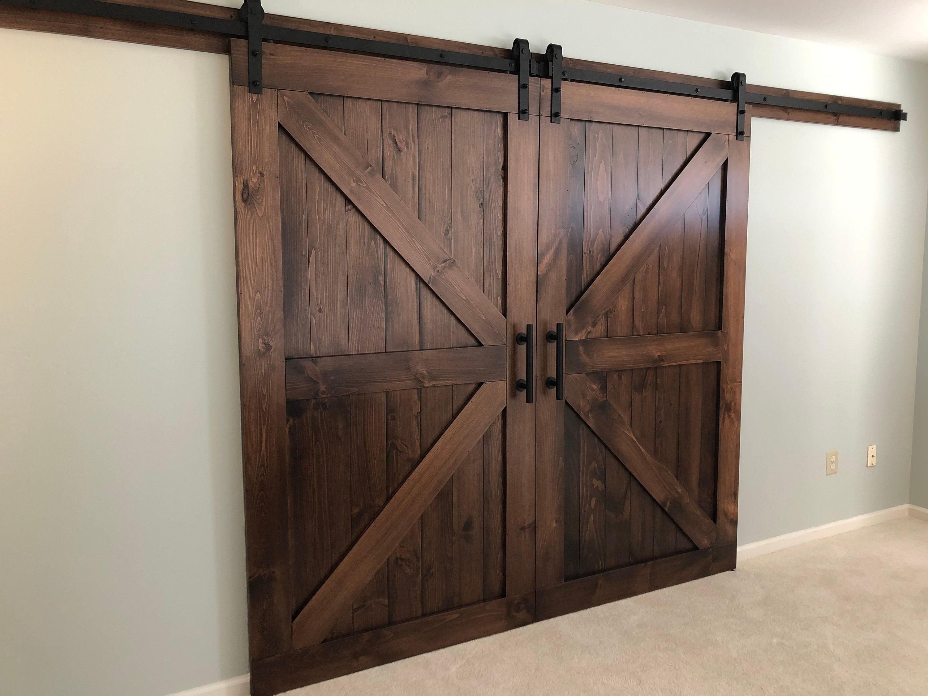 Classic Brace Barn Doors – Any Size – Hardware + Header