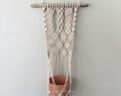 Macrame wall planter, Hanging indoor plant holder, boho interior home style