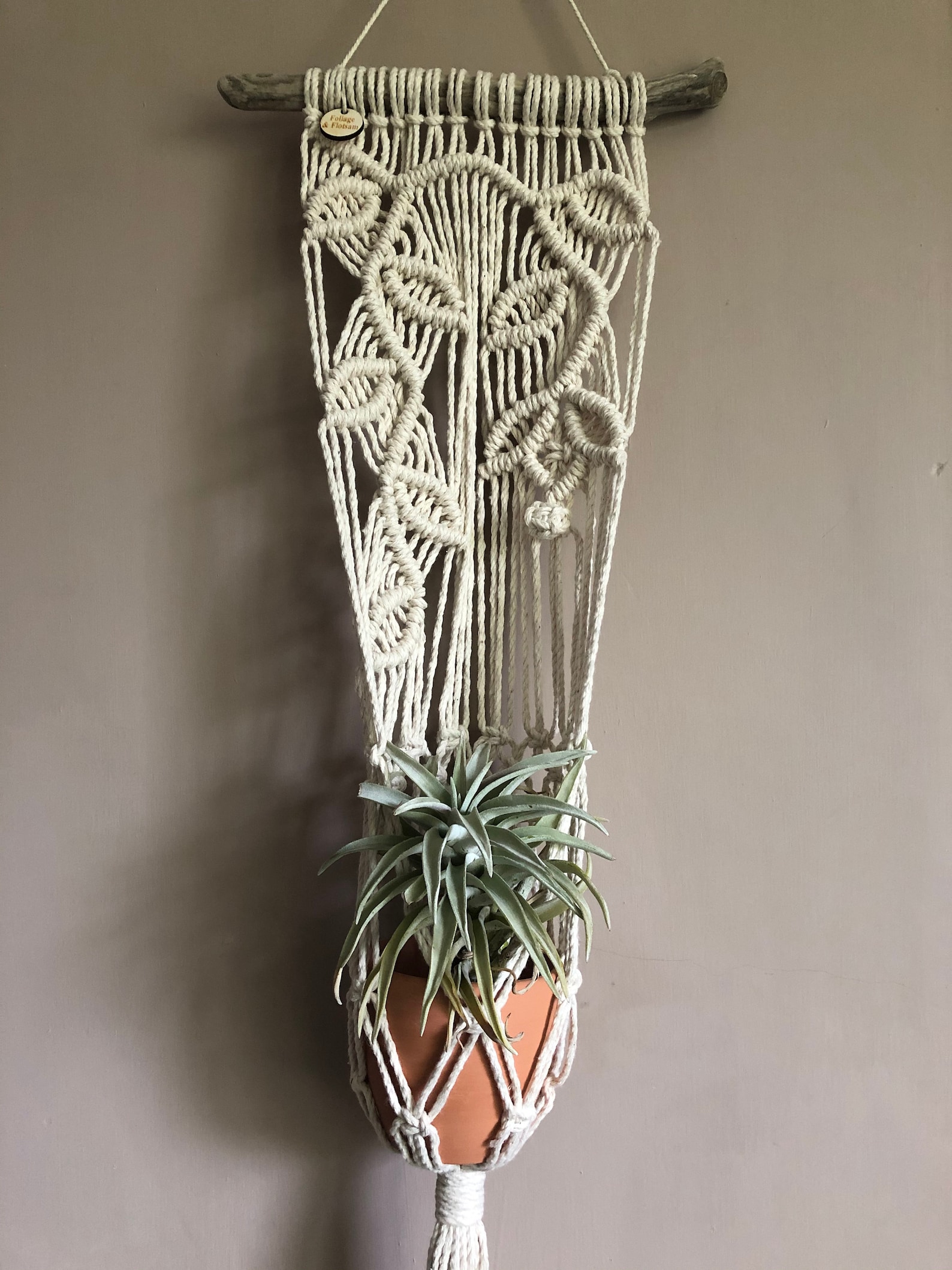 Macrame Wall Hanging Planter Indoor Plant Holder Boho Plant Etsy UK