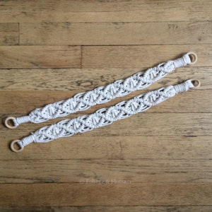 Macrame Curtain Tie Backs: Boho Cotton Knotted Ties