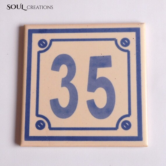 Portuguese House Number Ceramic Beautify Your With Traditional Azulejo Designed By An Artist