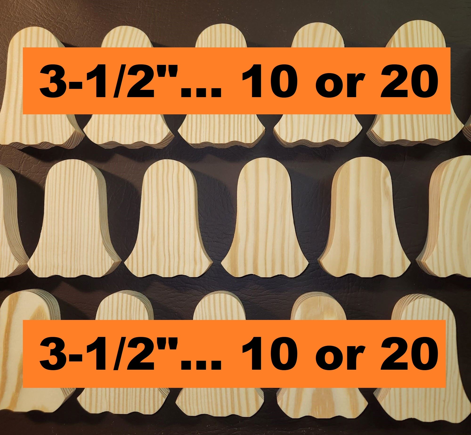 3-1/2 Inch Ghost Shapes Halloween Cutouts in Packs of 10 or 20