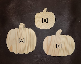 10 or 20 Unfinished Pumpkin Cut Outs / Halloween Decor / Tiered Tray / DIY crafts / Fall Decor / Shelf Sitters / Collage