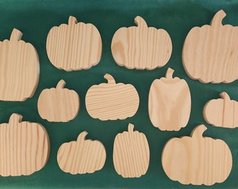 12 Piece Pumpkin Cutout Assortment / Halloween Decor / Tiered Tray / DIY crafts / Fall Decor / Shelf Sitters / Collage