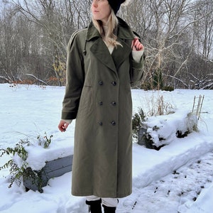 Vintage Steinbock women&#39;s coat Austrian spring trench coat Bavarian Coat Tiroler Loden Coat Cotton blend wool Dirndl coat Medium size coat