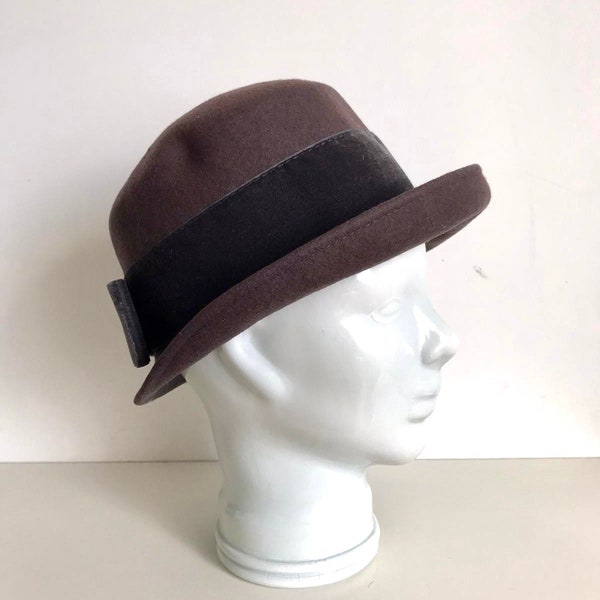 Vintage Fedora Hat Wool Hat Feminine Hat Pale Purple Grey Felt Hat Warm Hat Spring Hat Medium Size Hat Ladies Hat Classic Hat Wool Hat