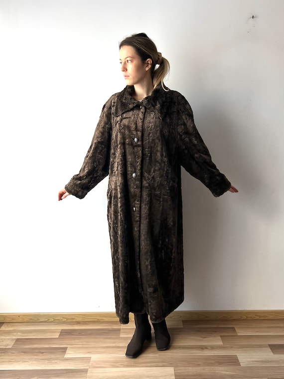 Maxi faux cheap fur coat