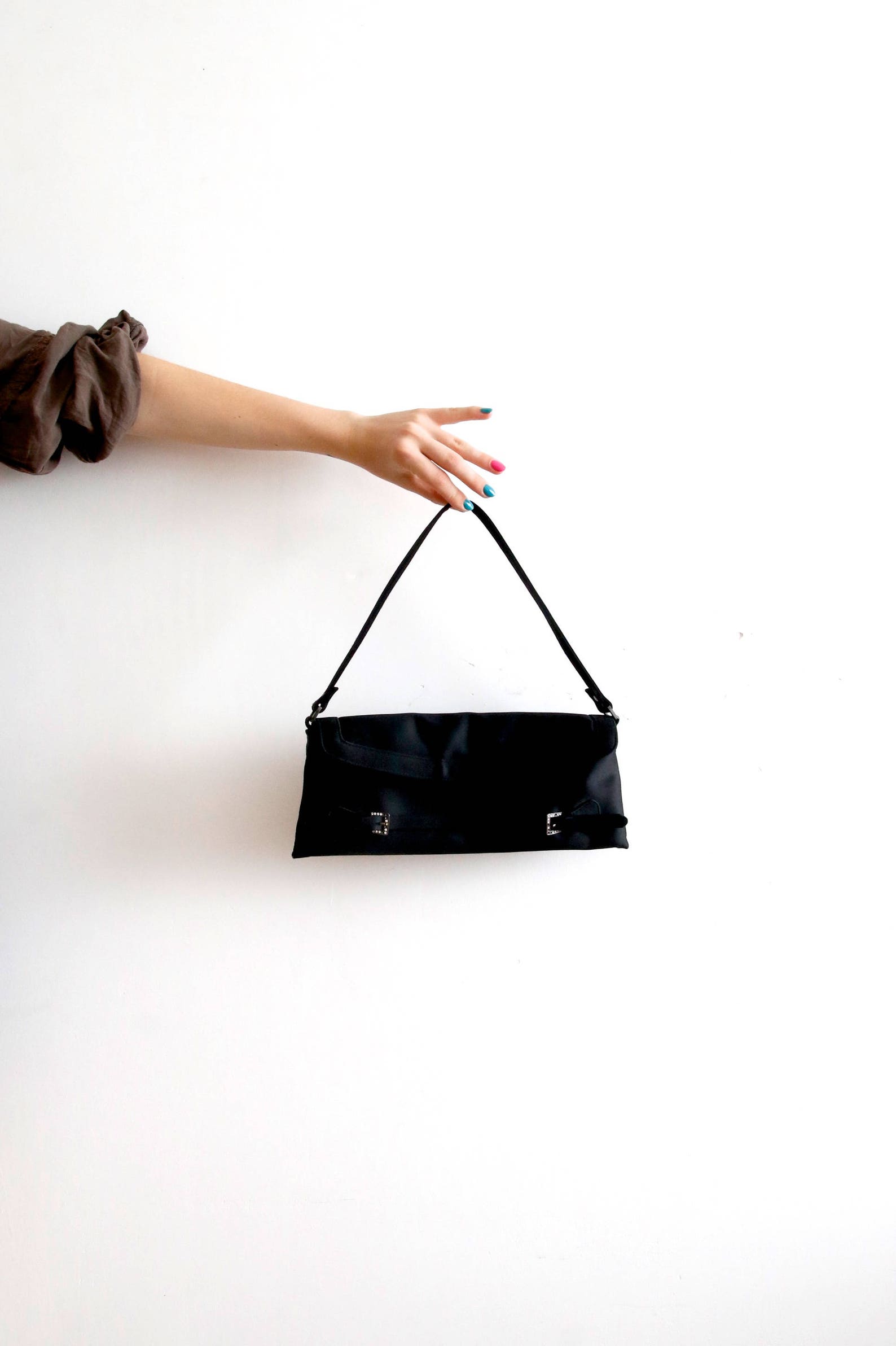 Retro Black Clutch Handbag