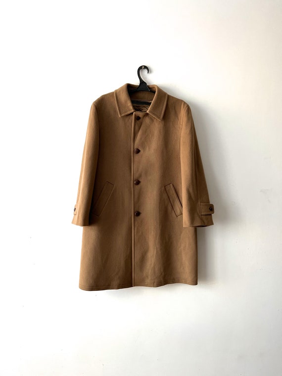 Vintage wool blend cashmere coat Classic business… - image 2