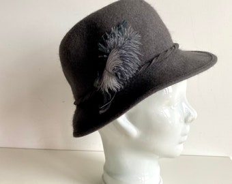 Vintage Pale Purple Wool Hat Fedora Hat Women's 90s Style Hat Femine Hat Formal Felt Hat Winter Hat Medium Size Hat Ladies Hat Classic Hat