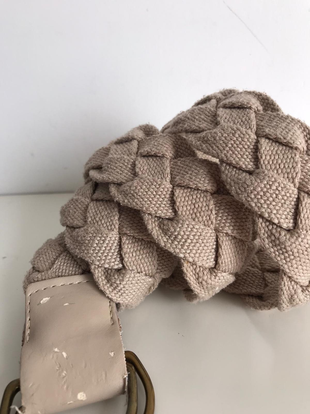 Vintage Wide Woven D-Ring Belt adjustable Beige Cotton Web D-Ring Belt – Unbleached Apparel main image 2