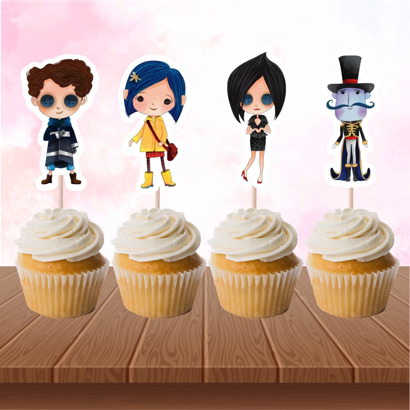 Topper Cupcake Toppers Halloween Inspires De Coraline Etsy