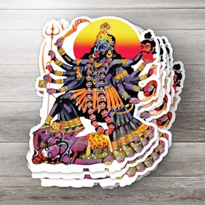 Divine Hindu Goddess Kali Decal for Yoga and Bhakti Art Decor