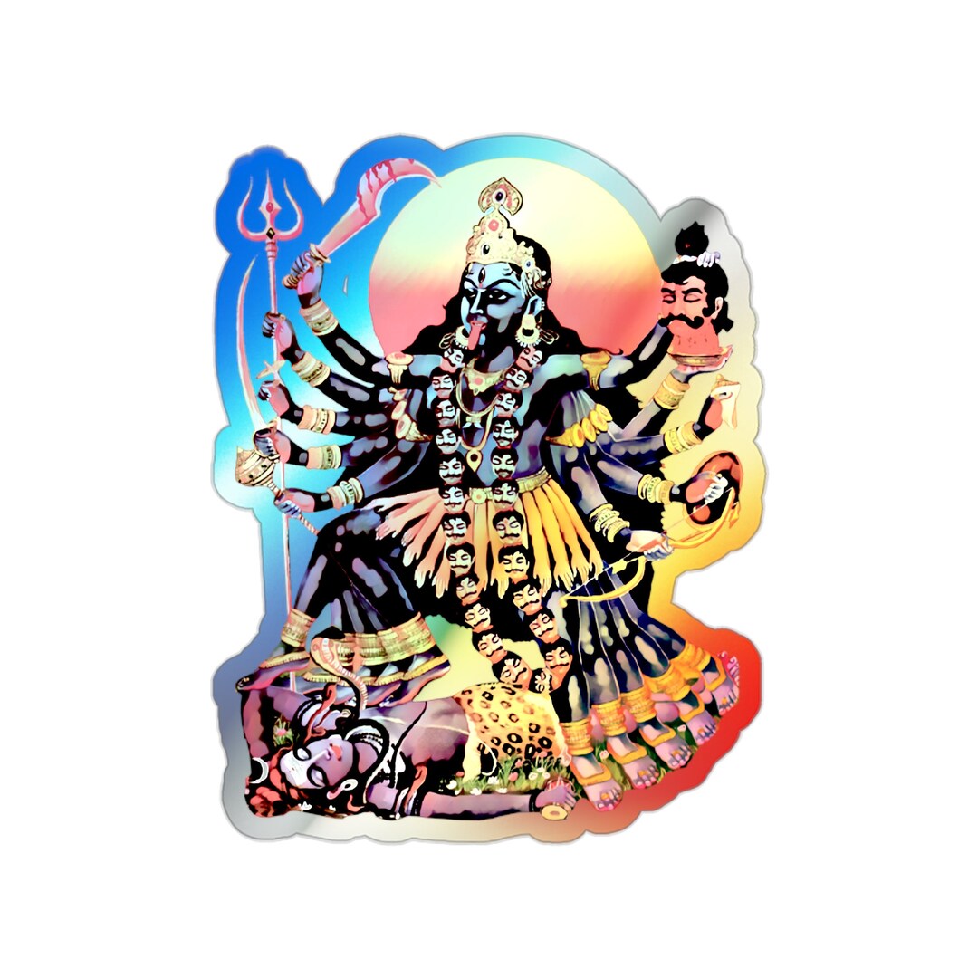 Holographic Kali Goddess Die-cut Decal - Sacred Art Sticker - Etsy
