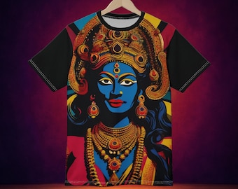 Kali Pop Art T Shirt Hindu Goddess Graphic Tee Spiritual Clothing Festival Yoga Top