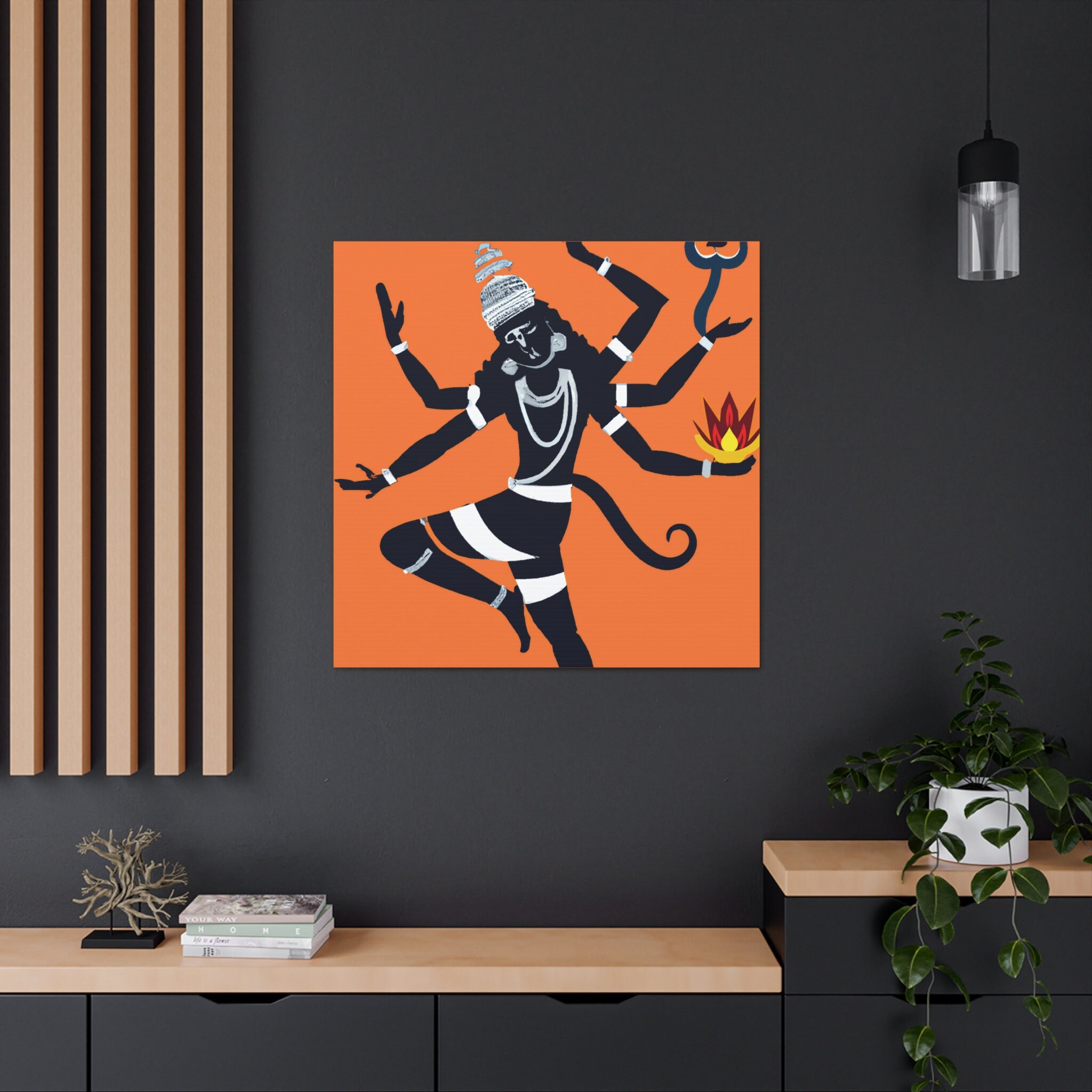Shiva Nataraja Canvas Print: Cosmic Dance, Hindu Altar Art