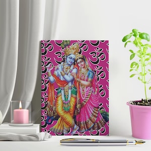 Radhe Krishna Divine Hindu Art Hardcover Journal for Writing