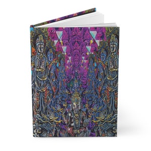 Ganesha and Goddess Hardcover Journal with Ruled Line Pages for Dreams and Gratitude