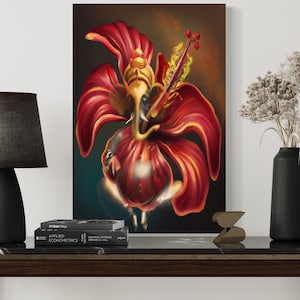 Ganesh in Bloom Canvas Print: Surreal Yoga Altar Art - Etsy