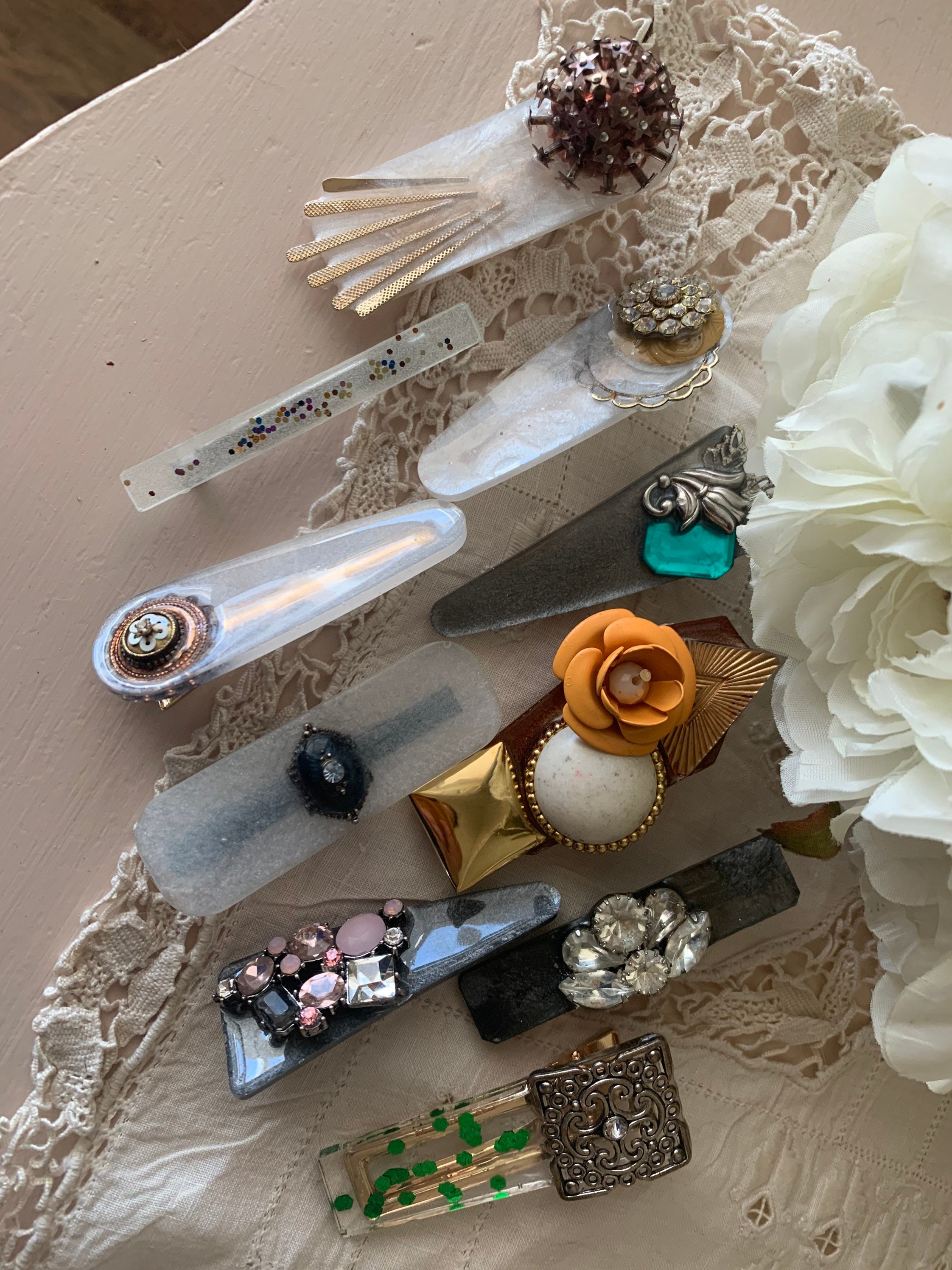 Vintage Hair Clips Etsy