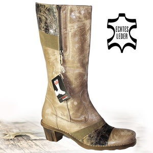MARC Nature Vintage Genuine Leather Vegetabil Tanned Leather Boots Antique Finish NEW Gr.41
