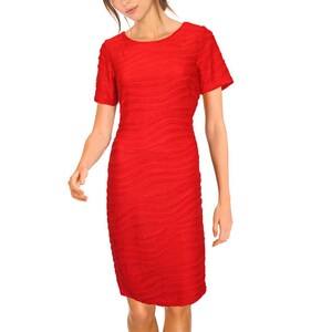 etuikleid rot kurzarm