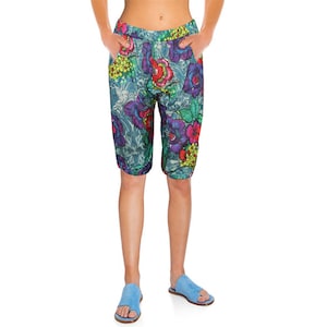 DESIGUAL Vintage Hippie Bohemian Summer Fresh Boyfriend Baggy Shorts Bloomers Capri Bermuda Pants NEW Size. 36 38 p