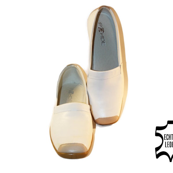 ROHDE Echtes Leder Softnappa Mokassin Slipper Ballerina Loafer NEU Gr.40 Weite G