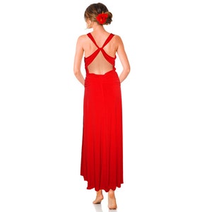 Vintage Boho Stretch Jersey Maxi Dress Knot Dress Strap Dress Floor Long Size 40 42 M