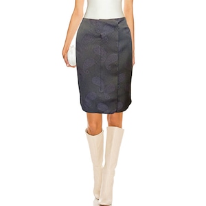 NOA NOA Elegant business skirt wrap skirt structure paisley pattern NEW size 40 42