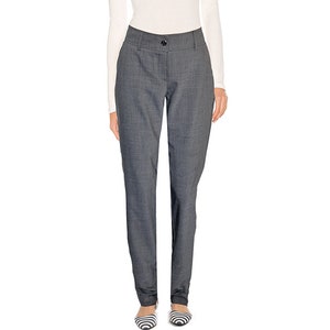 Luxury Vintage Fine Wool Blend Business Office Trousers Gray NEW Size 36 Long