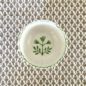 Hand-painted Floral Ceramic Bowl