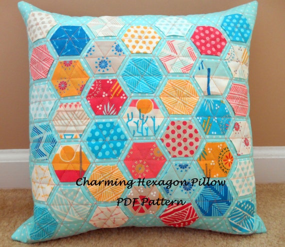 hexagon pillow pattern