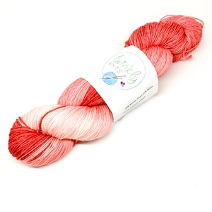 Gradient dyed 4-ply merino sock yarn