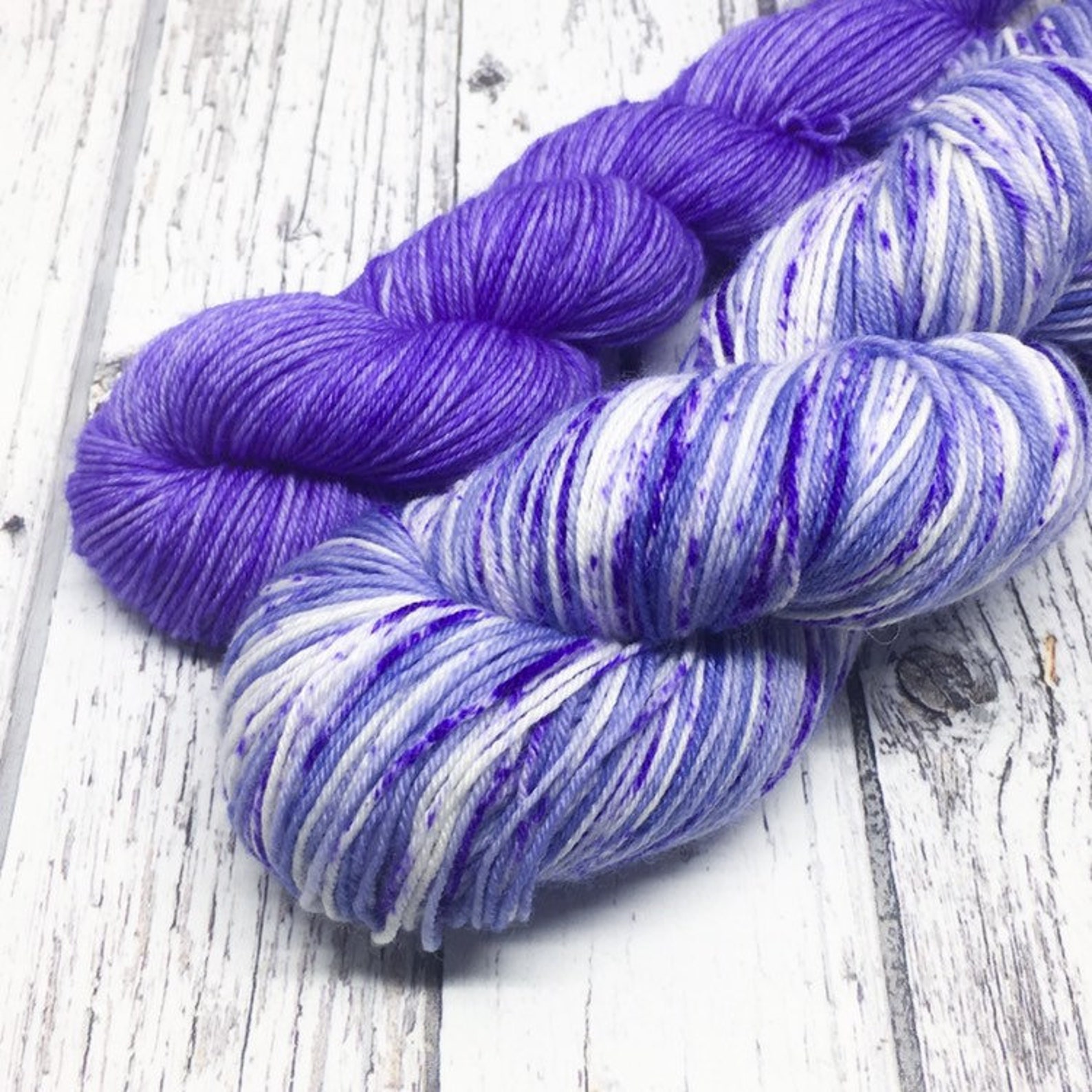 Purple Haze speckled sock yarn yarn box 150g merino sock Etsy