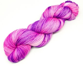 Unicorn yarn, merino and nylon sock yarn, hand dyed 4 ply yarn, magic unicorn, sparkly option