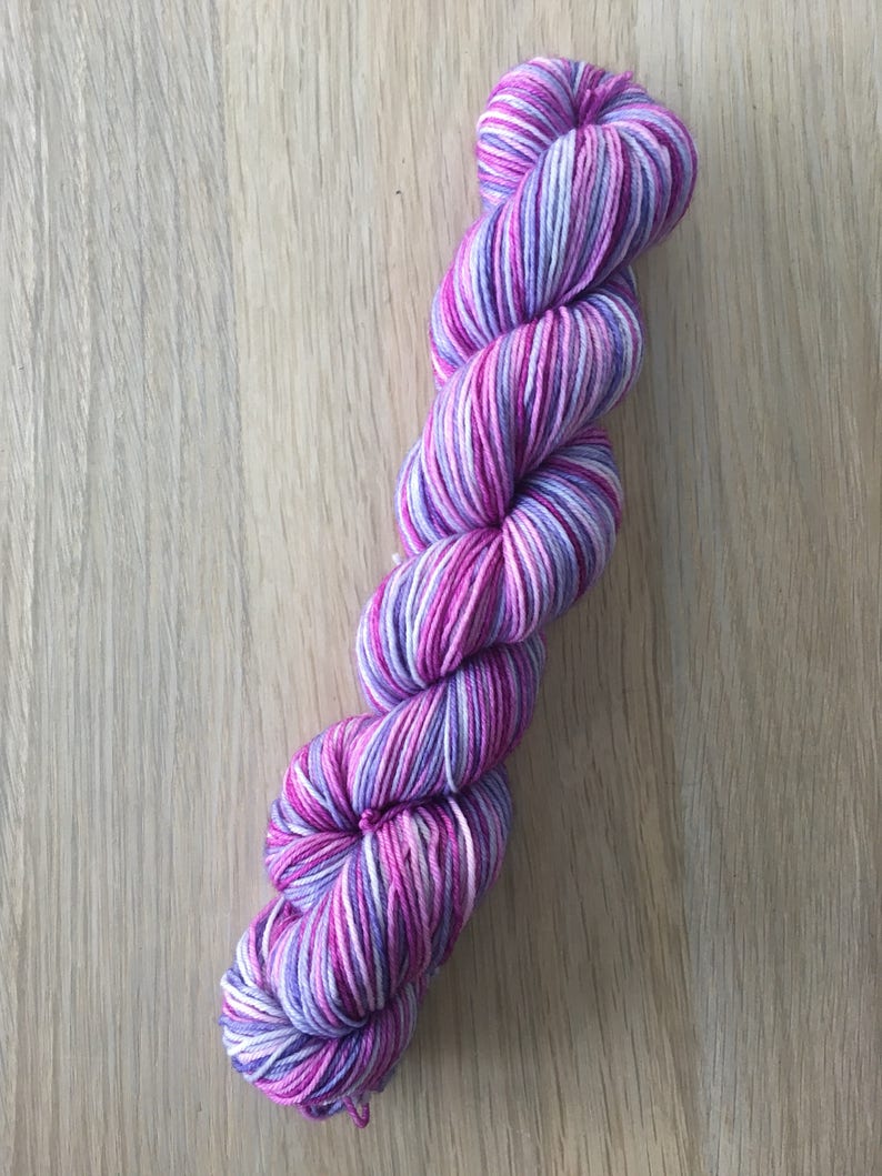 Purple Self Striping Sock Yarn 2 Stripe Purple Merino Nylon Etsy UK