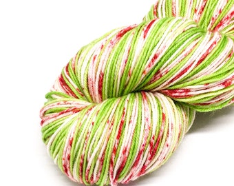 Elf Got a Papercut Christmas hand dyed 4-ply merino yarn