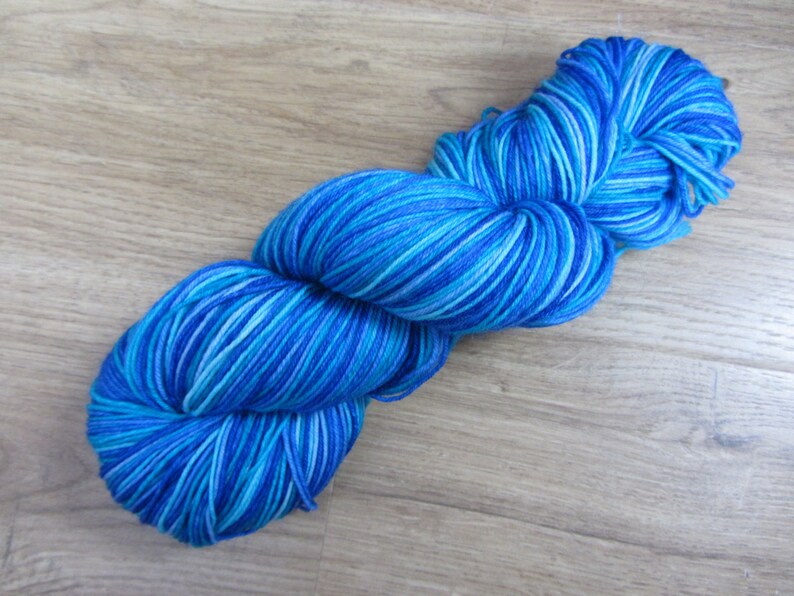 Self Striping Blue Sock Yarn 100g Merino and Nylon 4 Ply Etsy